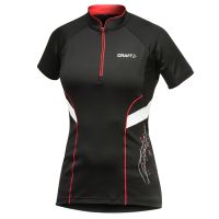 Craft fietsshirt Active zwart/rood dames