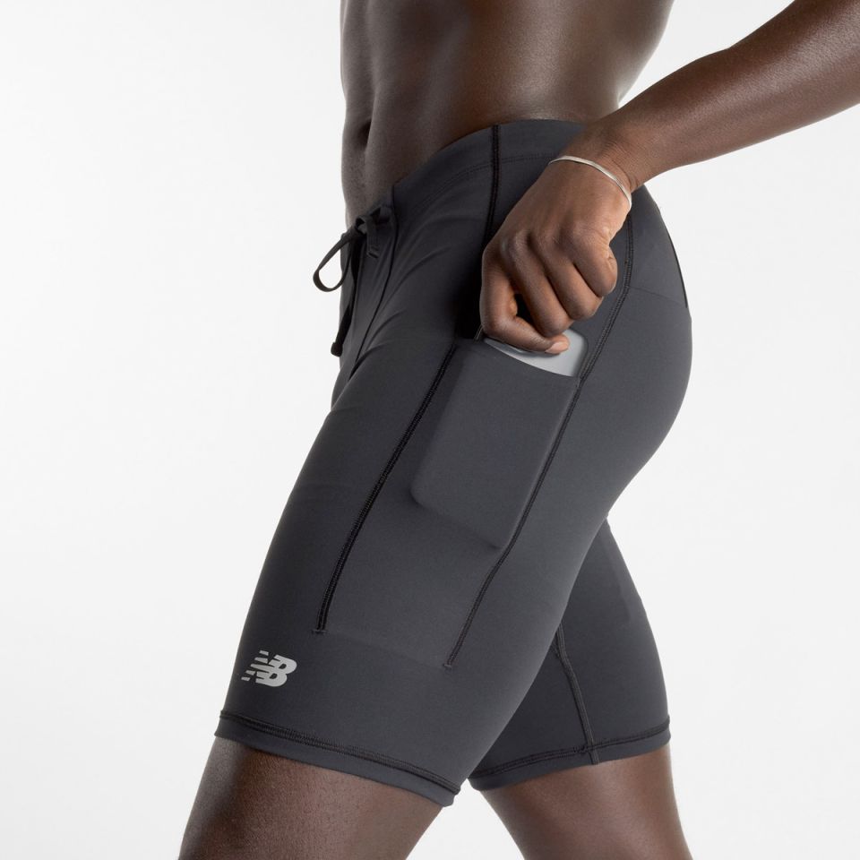 New Balance korte tight Sleek Pocket 9-inch Heren (foto 4)