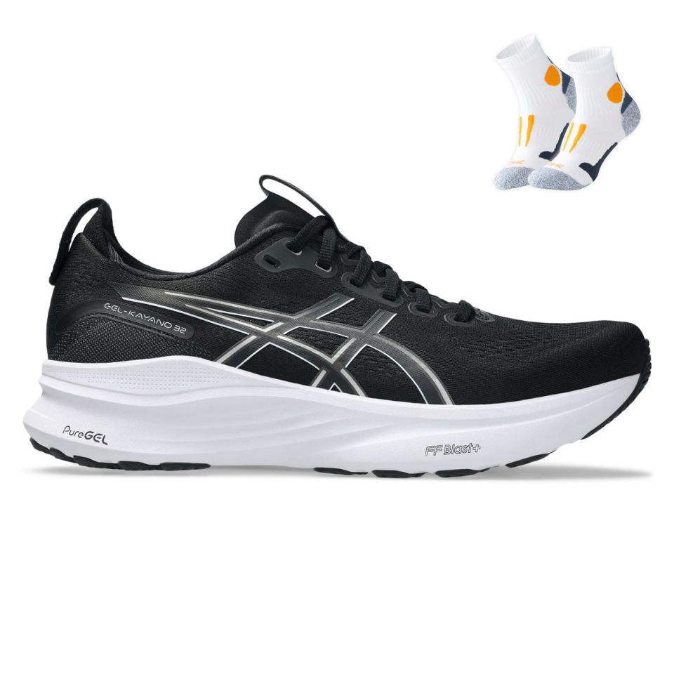 Asics Gel Kayano 32 (EXTRA WIDE) + Gratis Performance sokken wit Heren (foto 1)