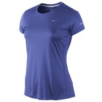 Nike shirt korte mouw Miler blauw dames (foto 1)
