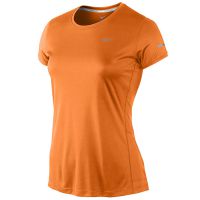 Nike shirt korte mouw Miler neon oranje dames (foto 1)