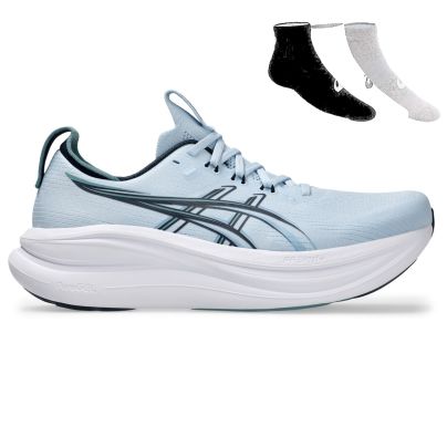 Asics Gel Nimbus 28 + Gratis Asics 3-pack sokken Heren