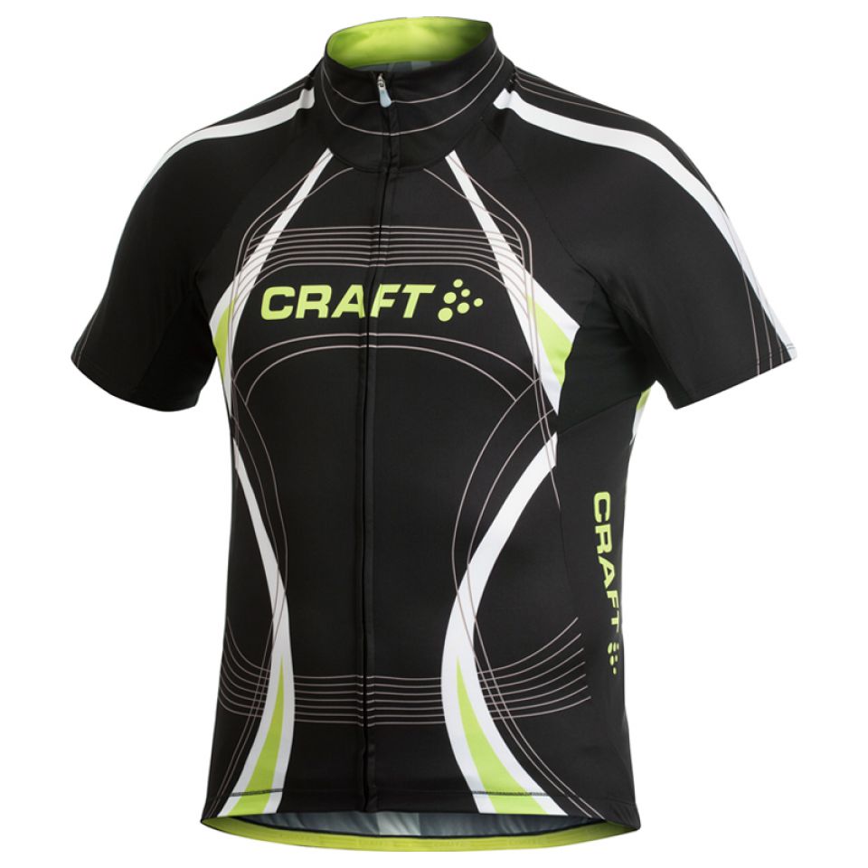 Craft fietsshirt Performance Bike tour zwart/groen heren – Heren