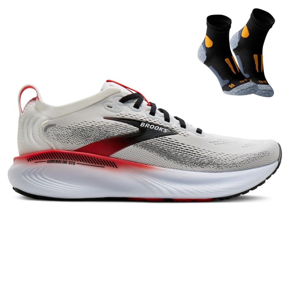 Brooks Adrenaline GTS 25 + Gratis Performance sokken zwart Heren (foto 1)