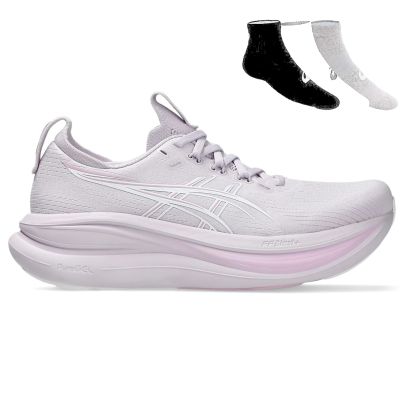 Asics Gel Nimbus 28 + Gratis Asics 3-pack sokken Dames