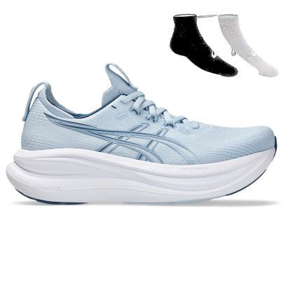 Asics Gel Nimbus 28 + Gratis Asics 3-pack sokken Dames