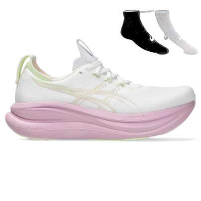 Asics Gel Nimbus 28 + Gratis Asics 3-pack sokken Dames