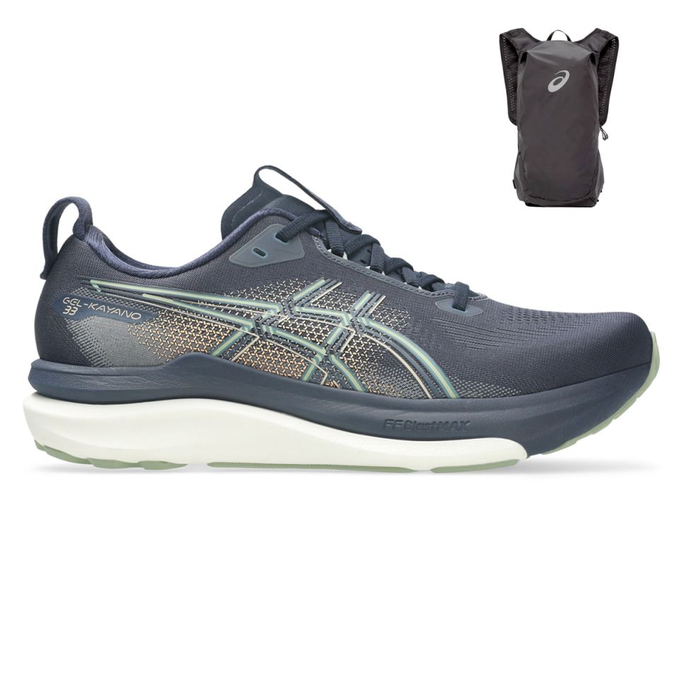 Asics Gel Kayano 33 (WIDE) + Gratis Asics Backpack Heren (foto 1)