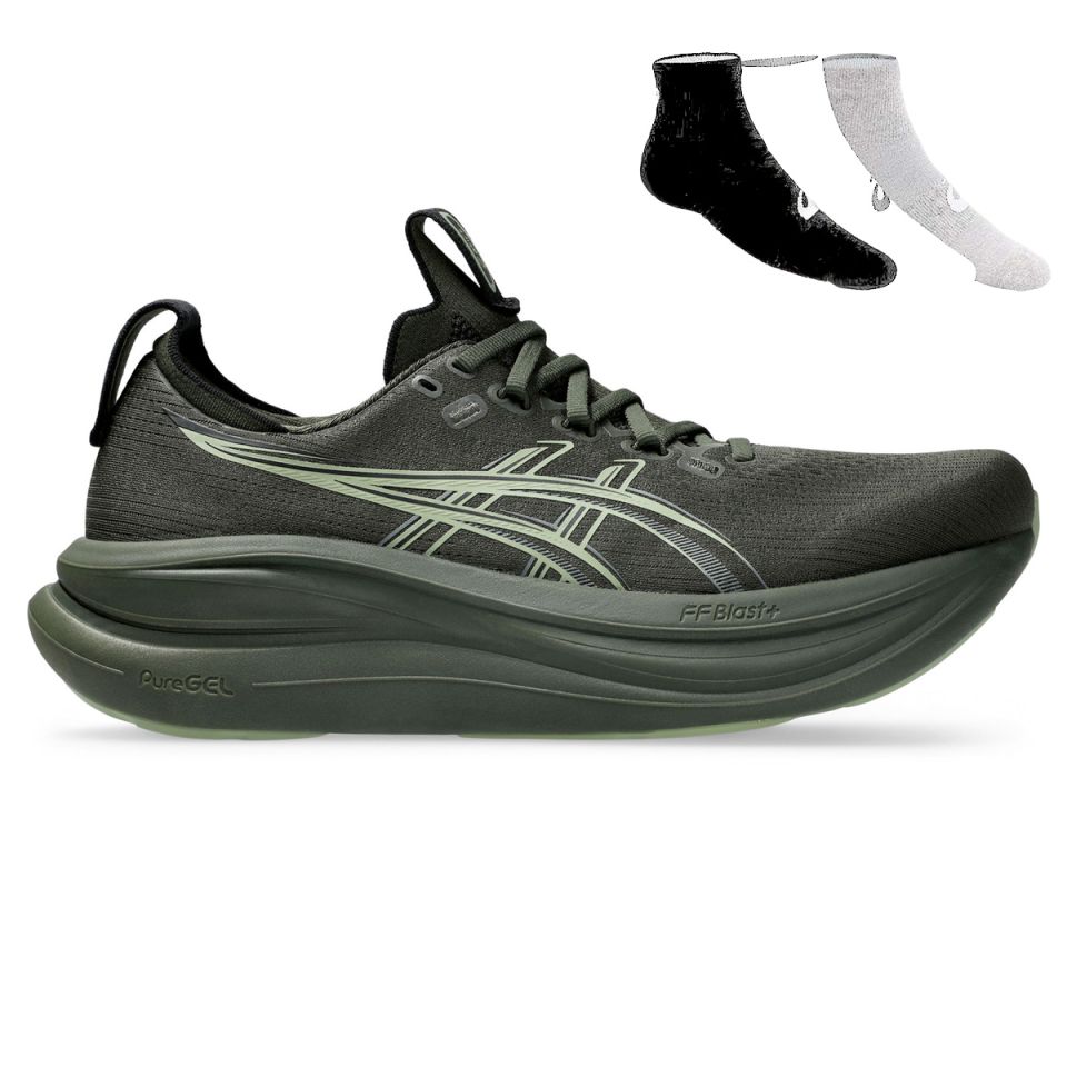 Asics Gel Nimbus 28 + Gratis Asics 3-pack sokken Heren (foto 1)