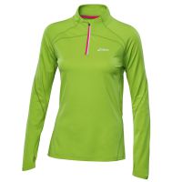 Asics shirt lange mouw 1/2 zip winter neon groen dames