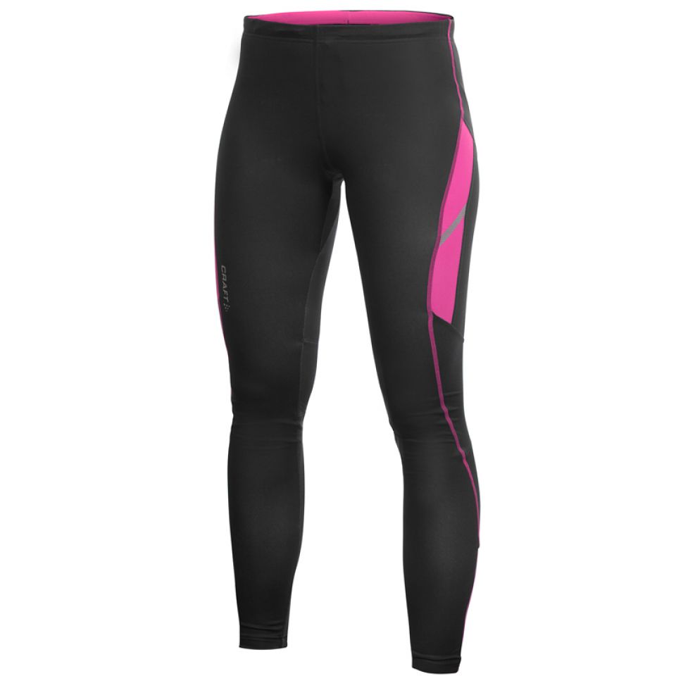 Craft lange tight winter performance zwart/roze dames (foto 1)
