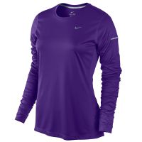 Nike shirt lange mouw Miler paars dames