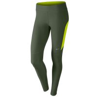 Nike lange tight Filament antraciet/neon dames