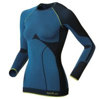 Odlo shirt lange mouw Evolution Warm Green Tec blauw dames (foto 1)