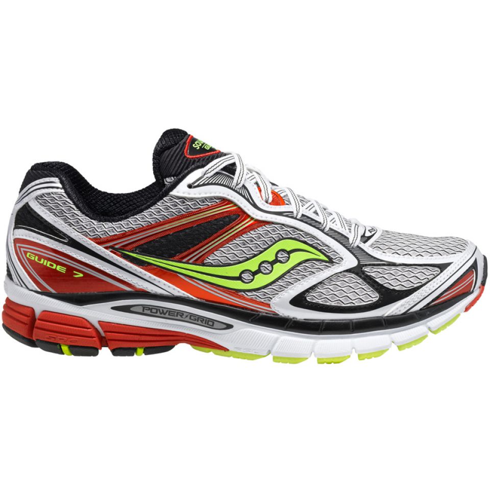 Saucony Guide 7 wit/rood/citron heren (foto 1)