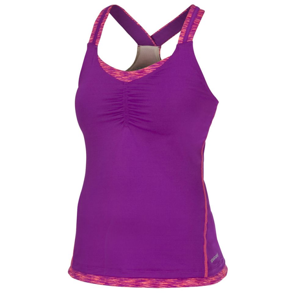 Saucony singlet ruched LX paars dames (foto 1)