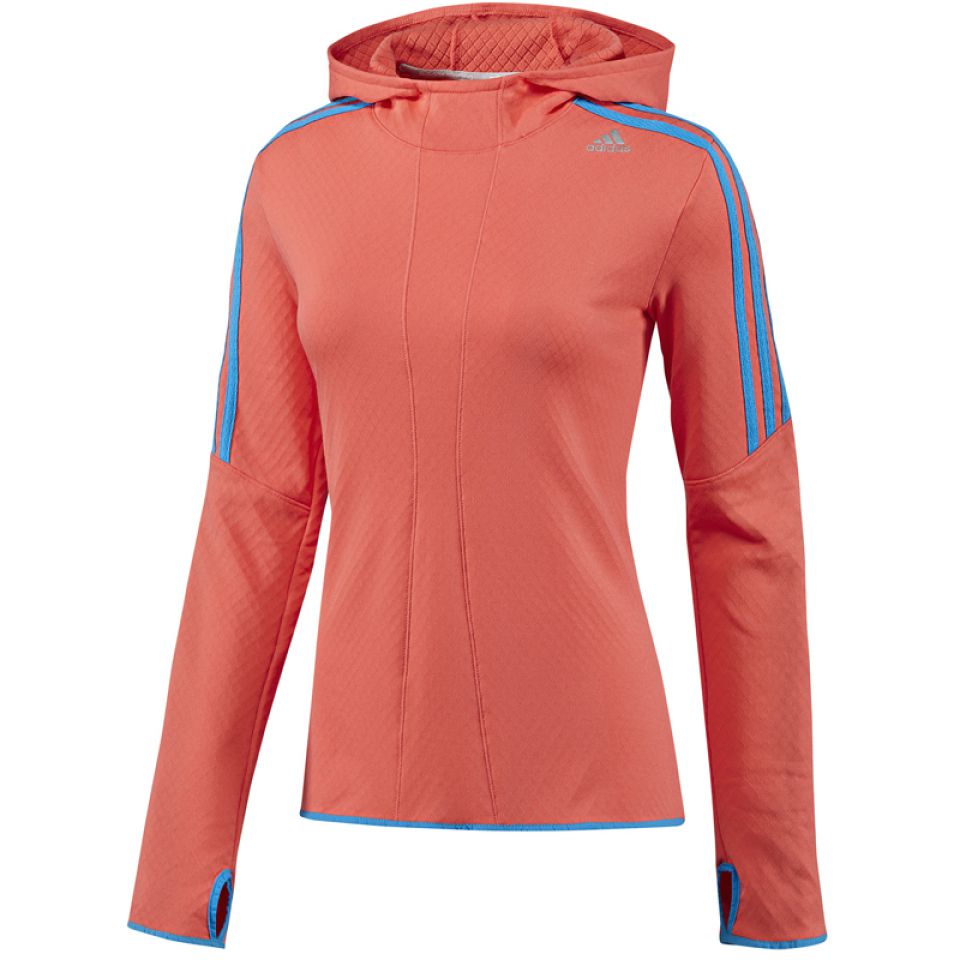 Adidas shirt lange mouw hooded RS oranje dames (foto 1)