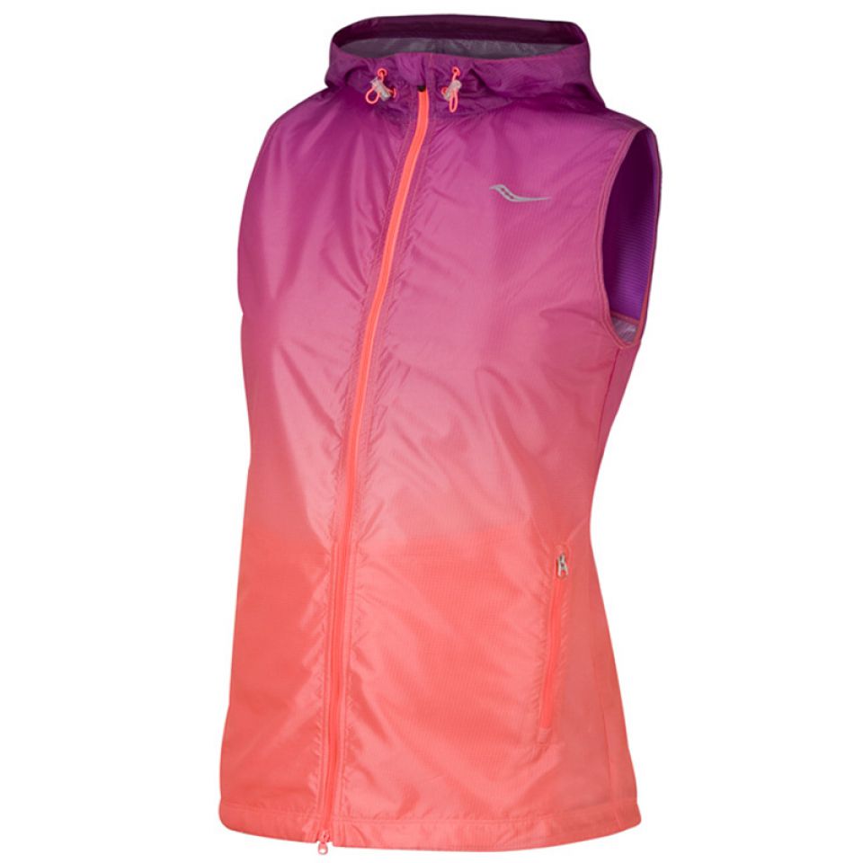 Saucony vest Fade opvouwbaar paars/roze dames (foto 1)