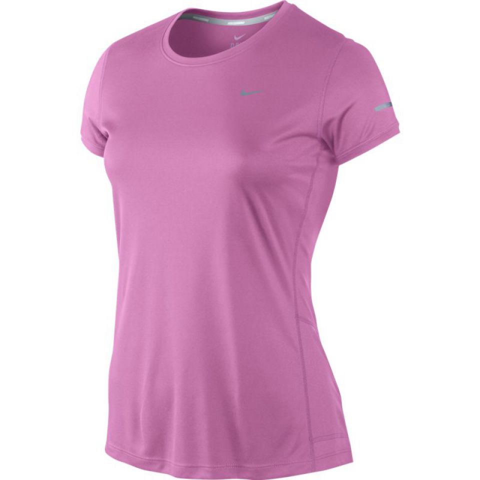 Nike shirt korte mouw miler paars dames (foto 1)