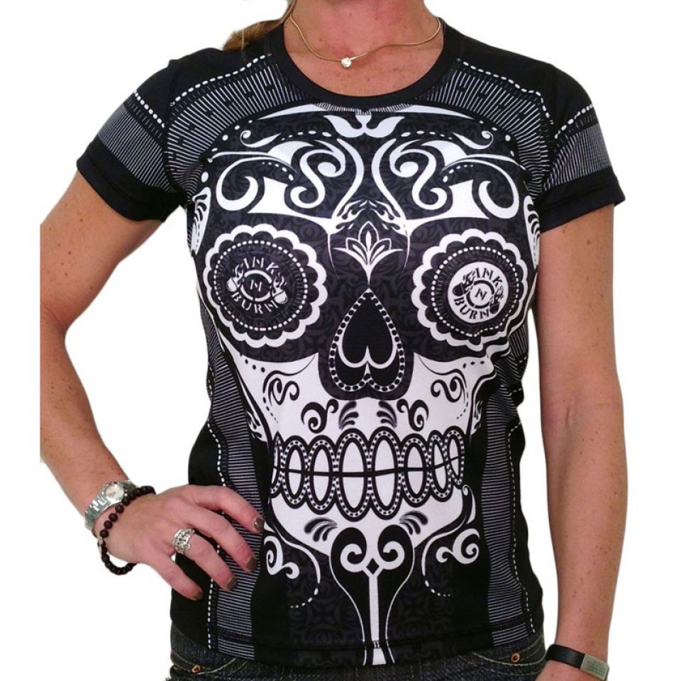 INKnBURN shirt korte mouw Sugar Skull dames (foto 1)