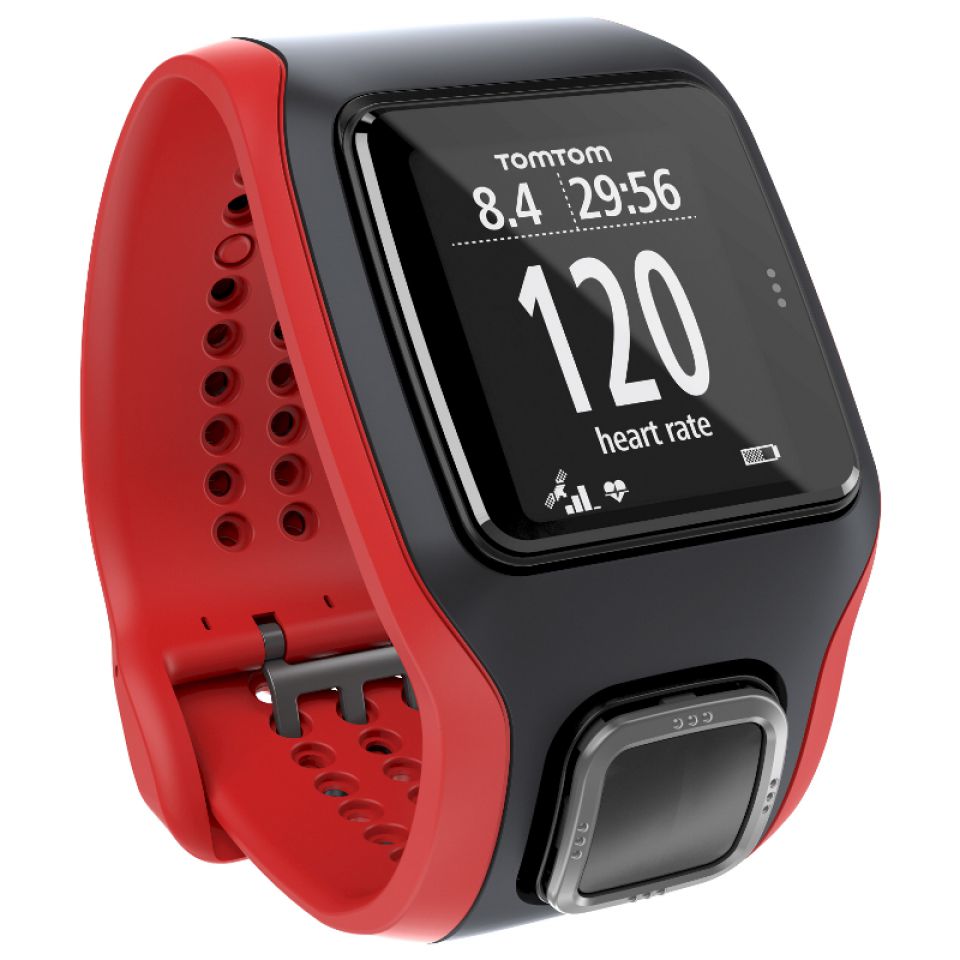 TomTom Runner Cardio GPS-sporthorloge zwart/rood (foto 1)