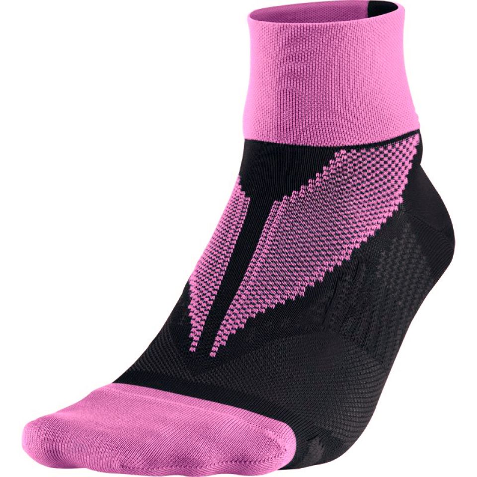 Nike sok Elite Hyper-Lite quarter zwart/roze (foto 1)