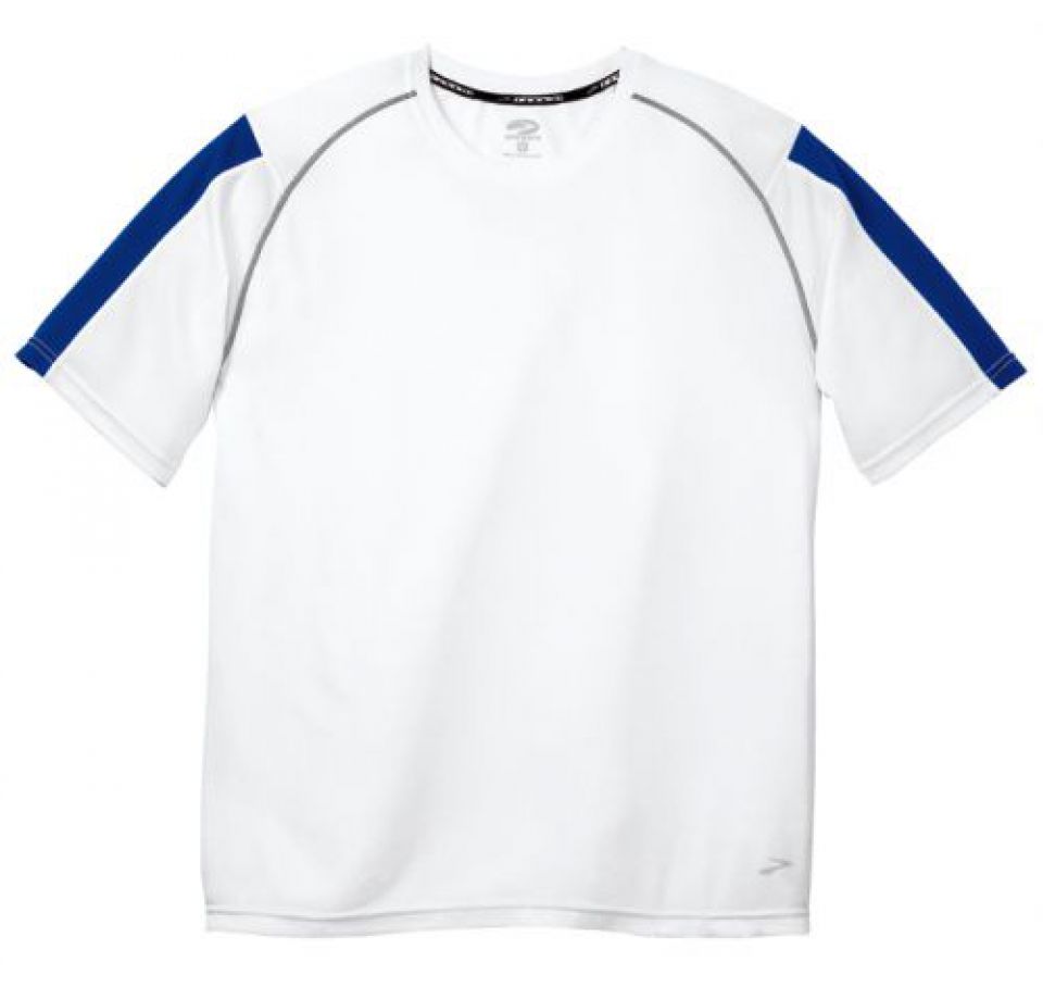 Brooks Shirt K/M Rev Wit/Bleu hr Heren (foto 1)