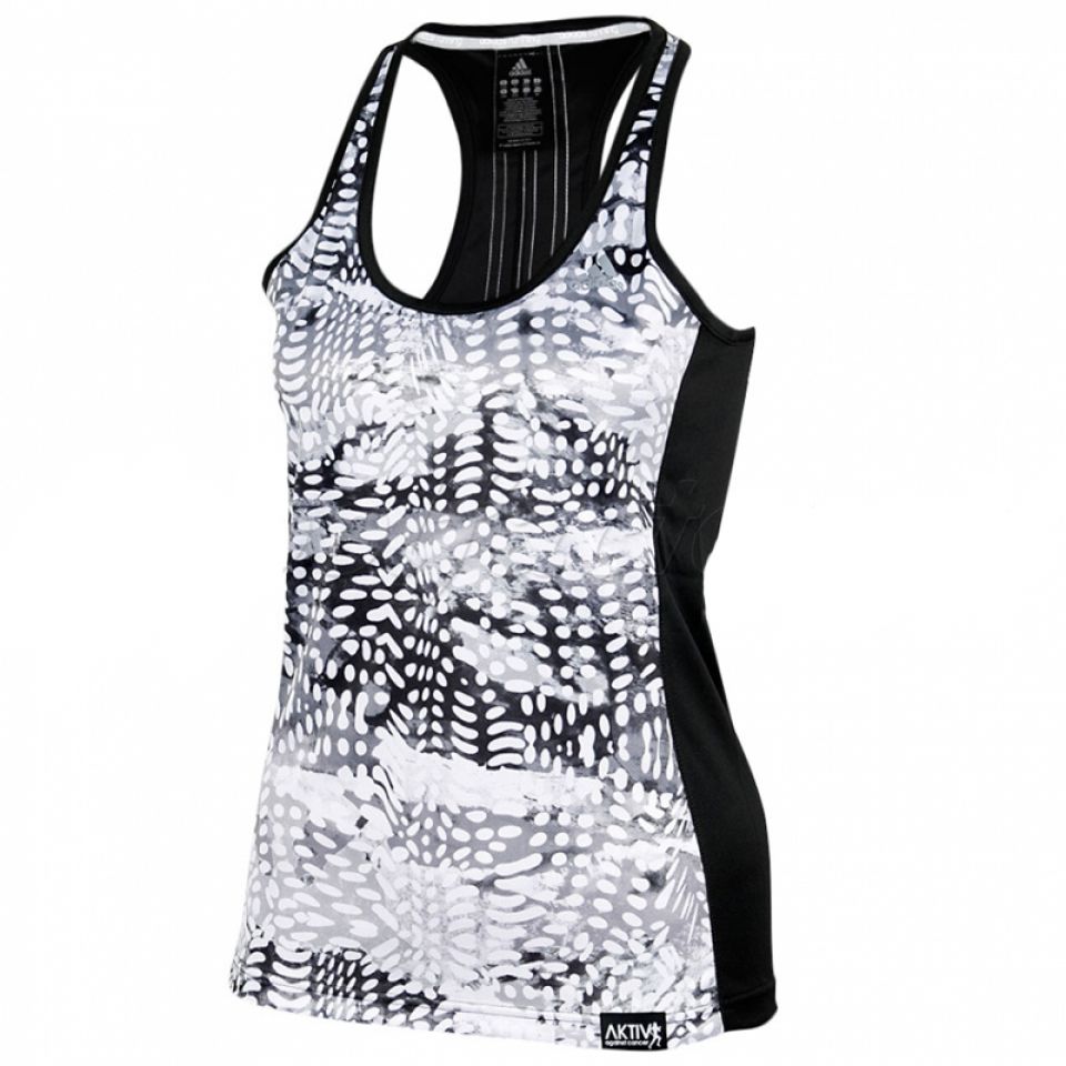 Adidas singlet Aktiv tank zwart/wit dames (foto 1)
