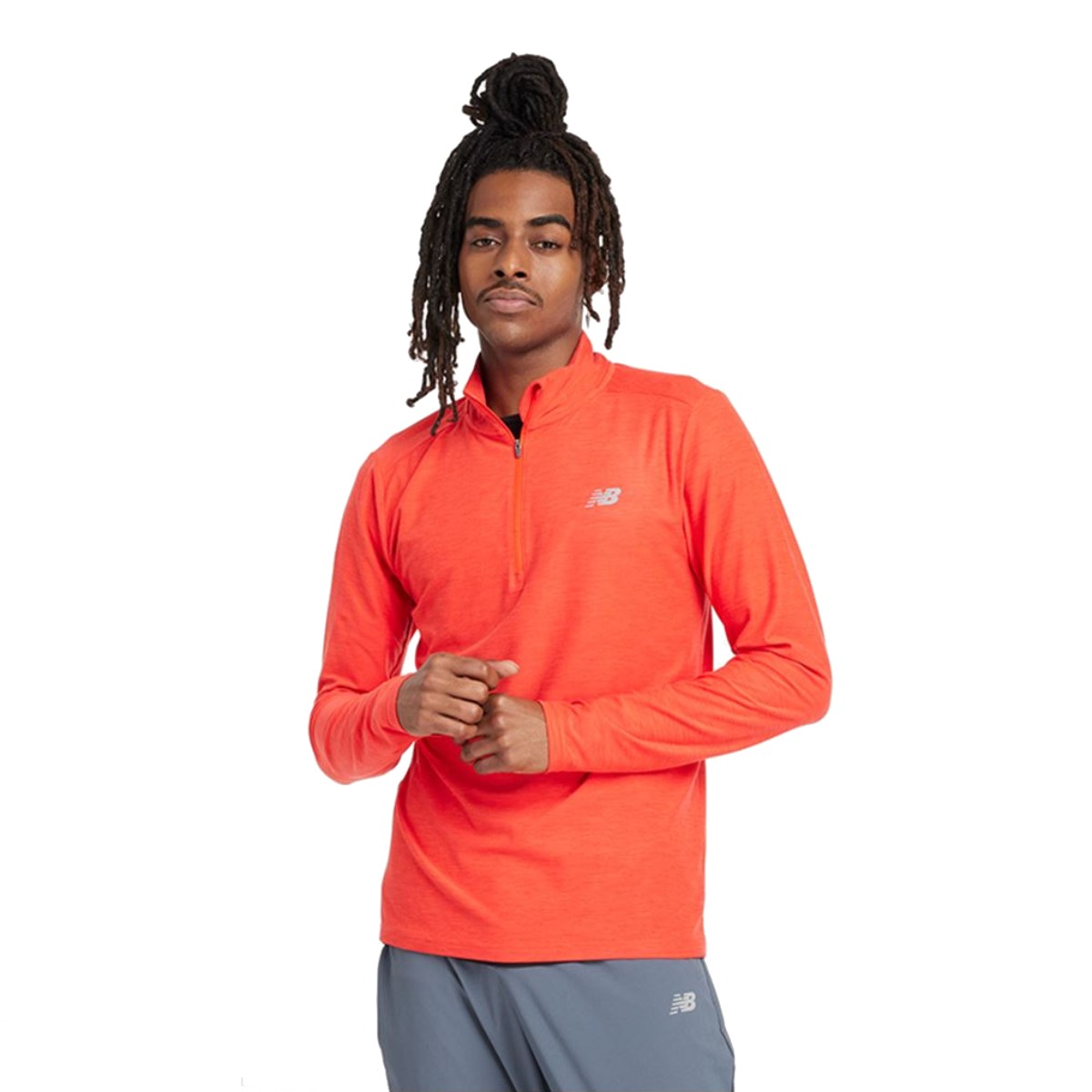 New Balance toin ウェアセット 番号4 New Balance shirt lange mouw 1/4 zip Space Dye kopen – Heren Oranje