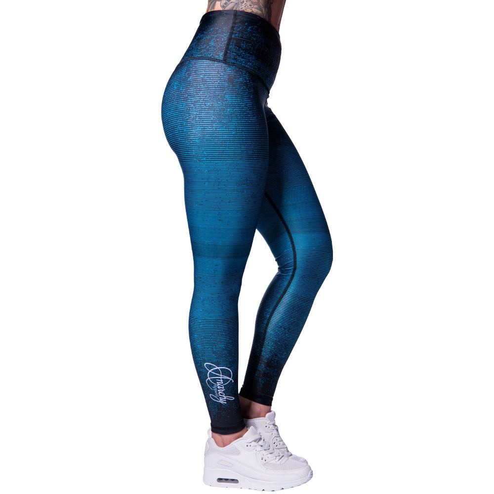 Anarchy apparel lange tight Aqua Stripe Dames (foto 1)