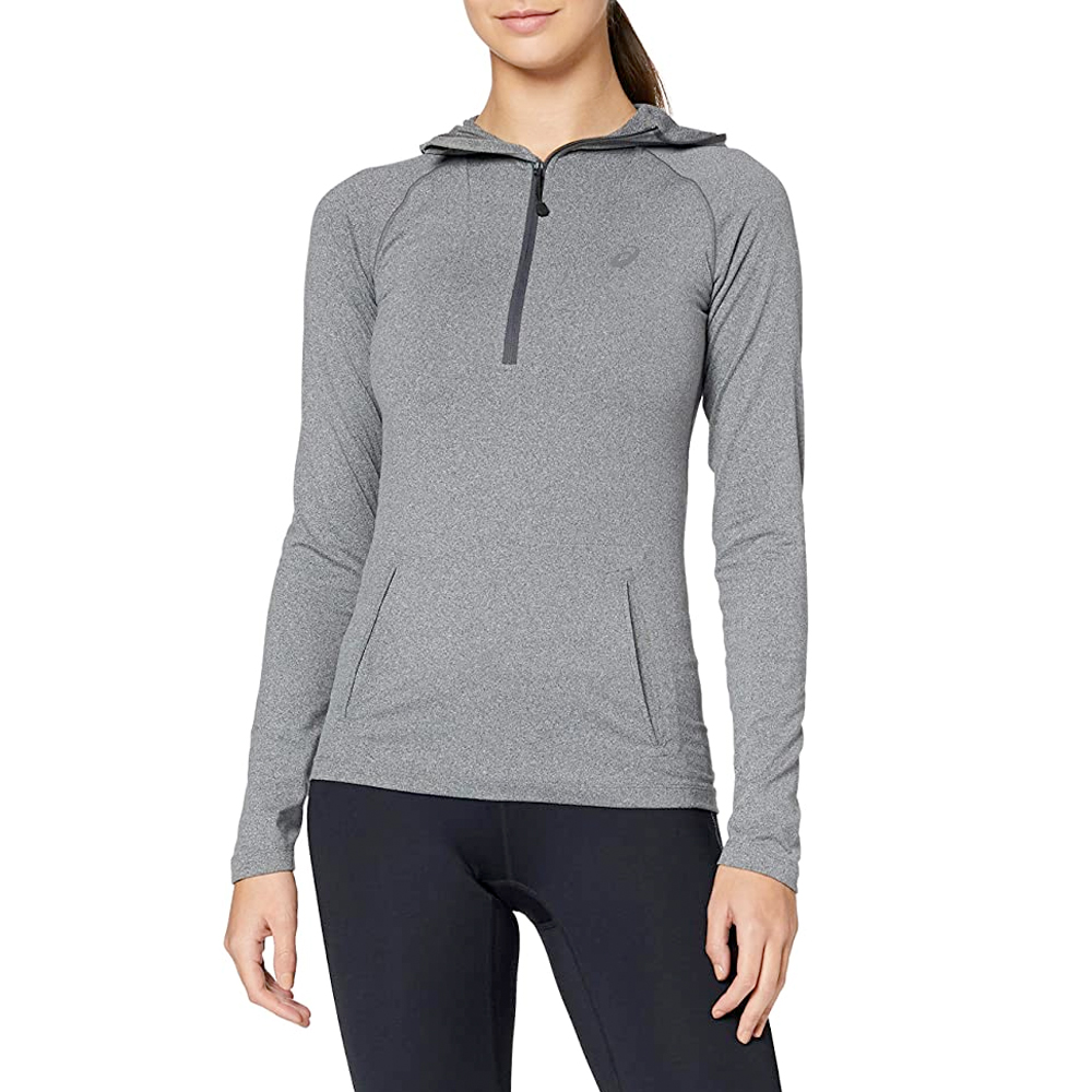 Asics lange mouw 1/2 zip hoodie Dames (foto 1)