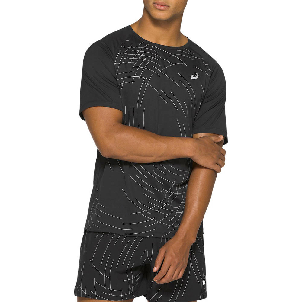 Asics shirt korte mouw Night Track SS Heren (foto 1)