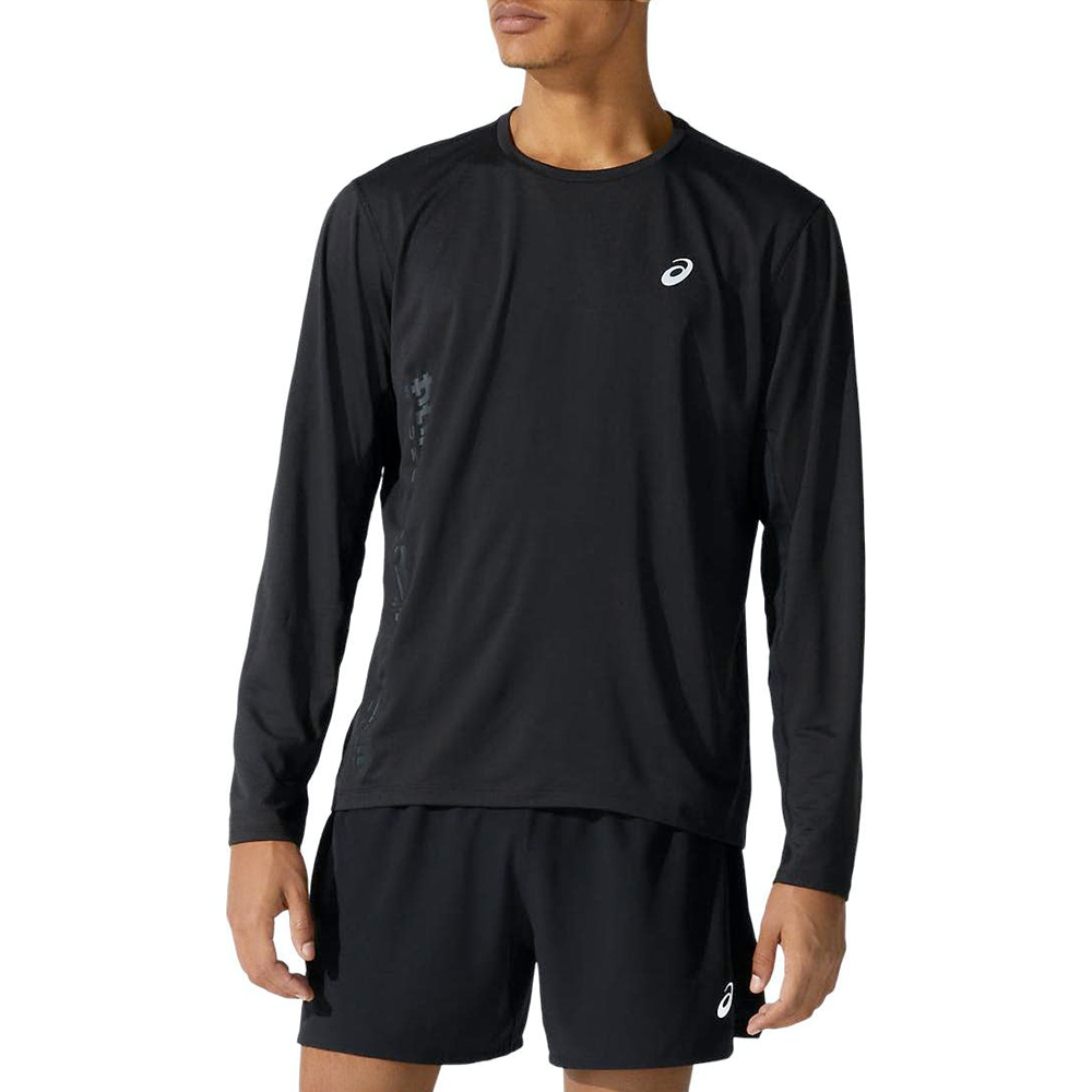 Asics shirt lange mouw Run kopen – Zwart