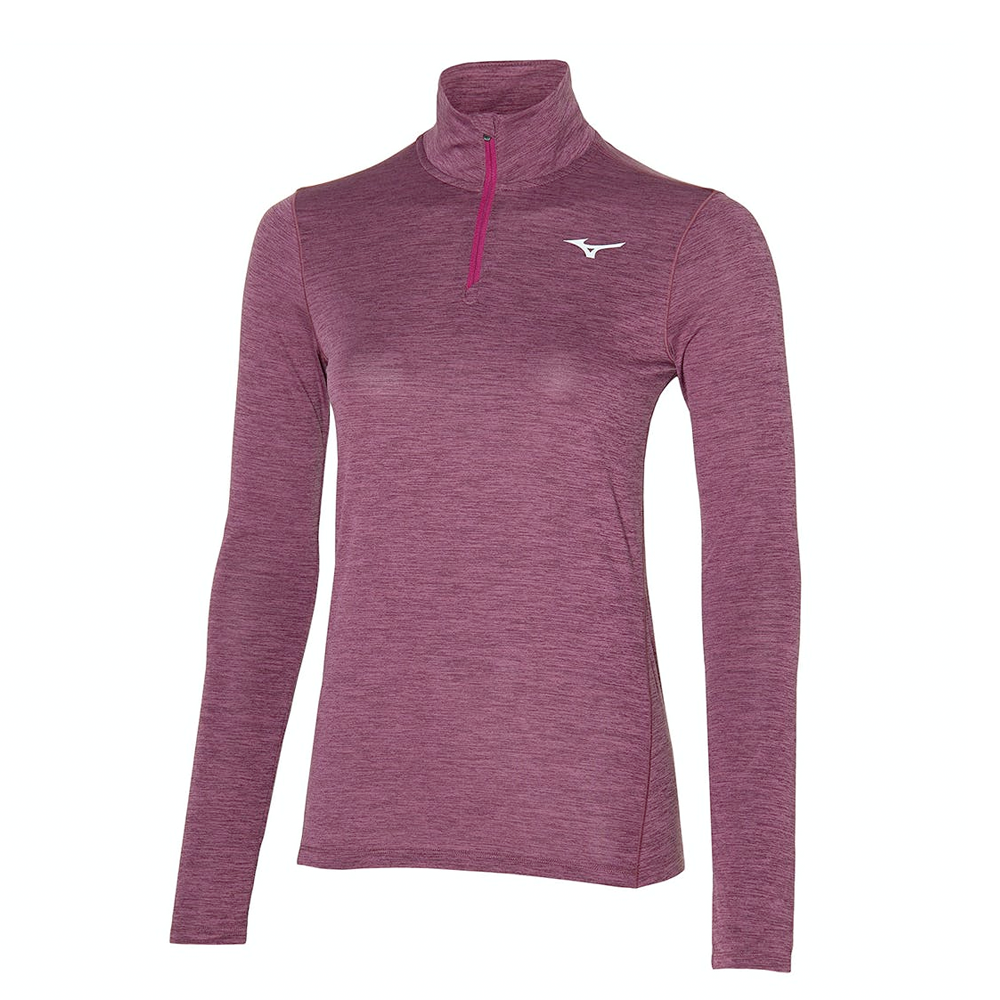 Mizuno shirt lange mouw 1/2 zip Impulse Core Dames (foto 1)