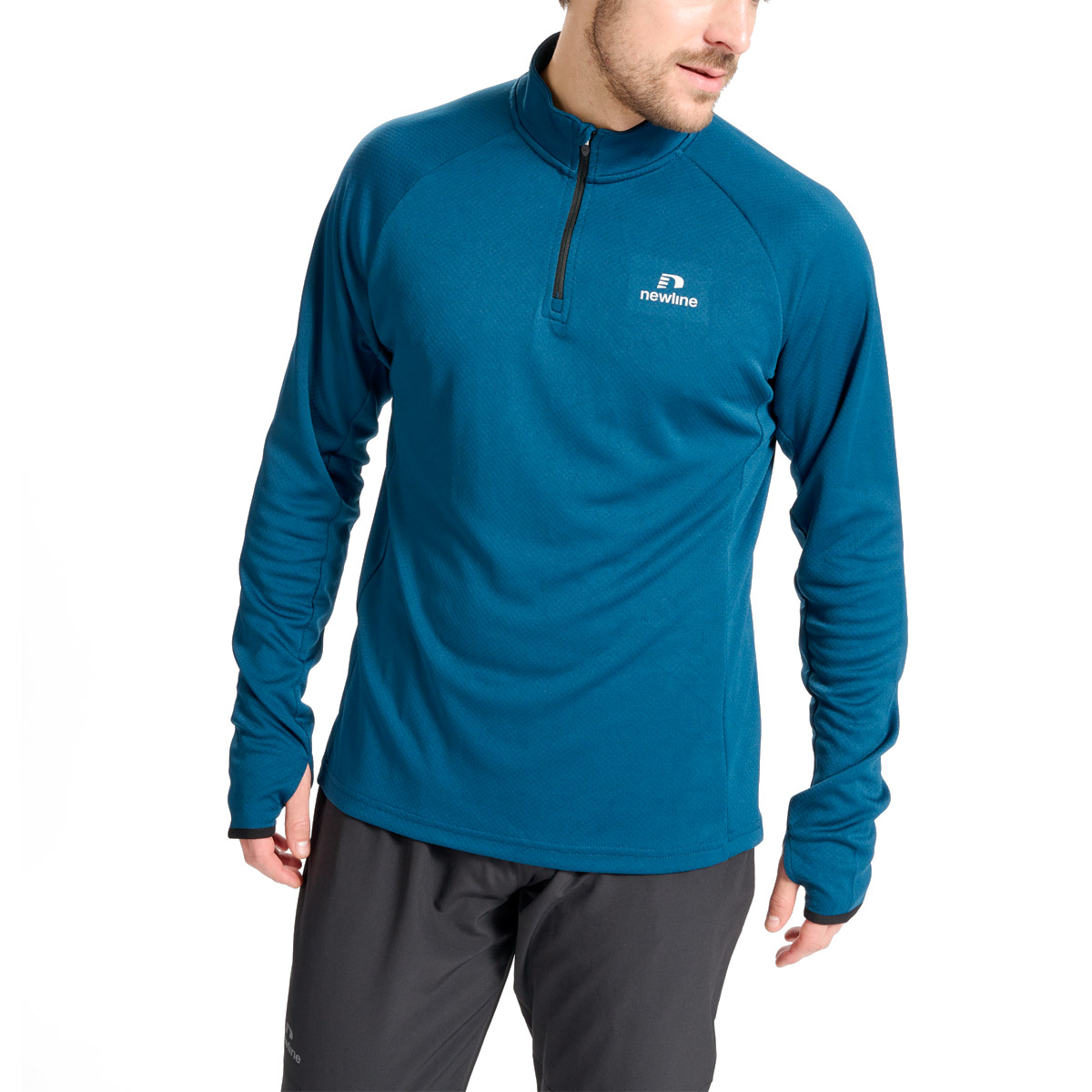 Newline shirt lange mouw 1/2 zip nwlPHOENIX kopen – Heren Blauw