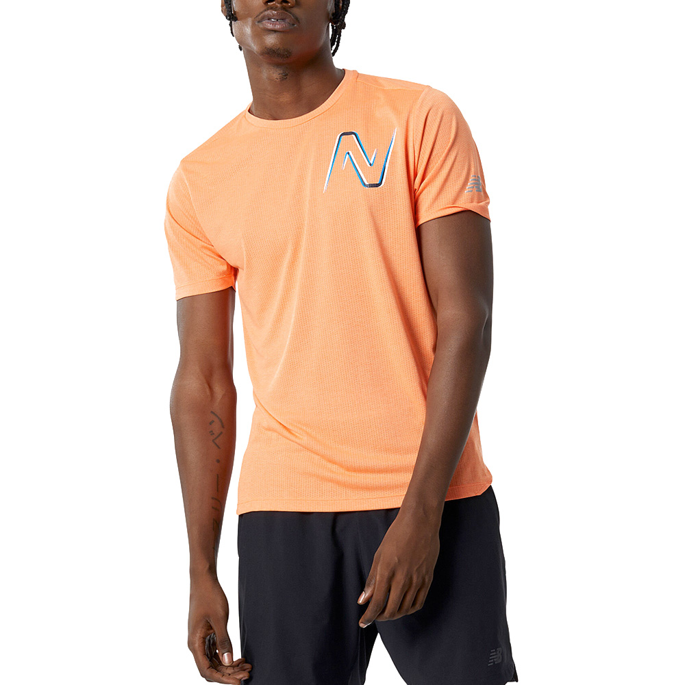 New Balance shirt korte mouw Graphic Impact Run Heren (foto 1)