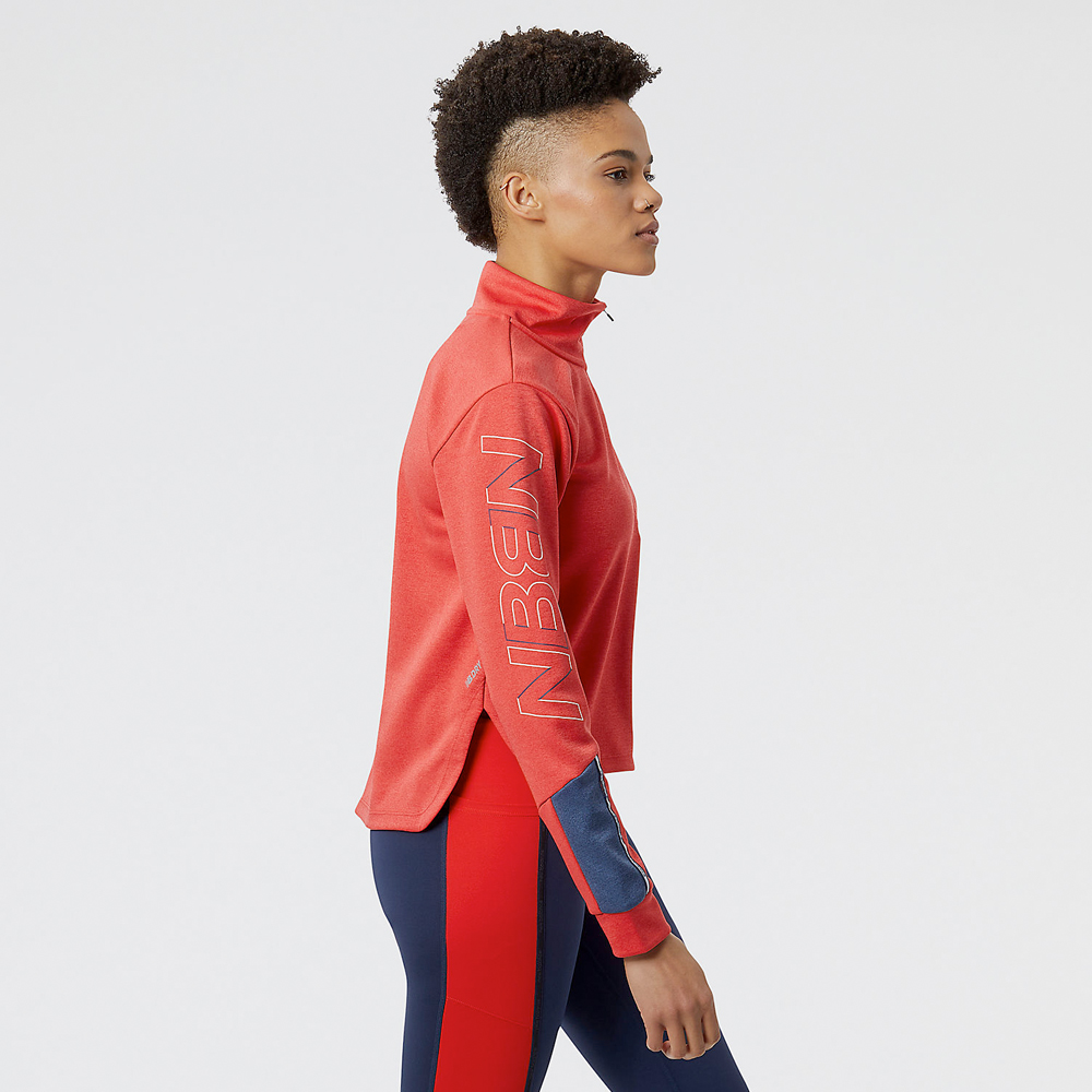 New Balance shirt lange mouw zip Accelerate Pacer Dames (foto 4)