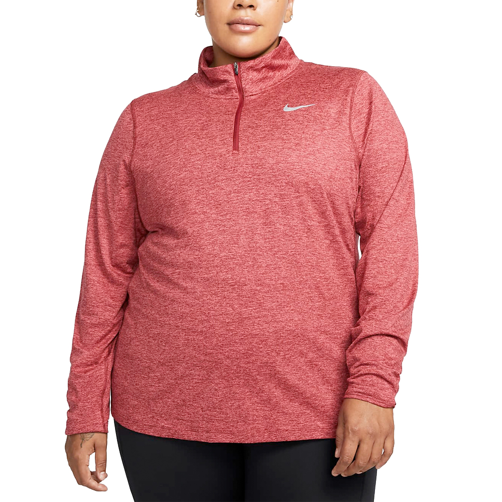 Nike shirt lange mouw 1/2 zip (plus size) Dames (foto 1)