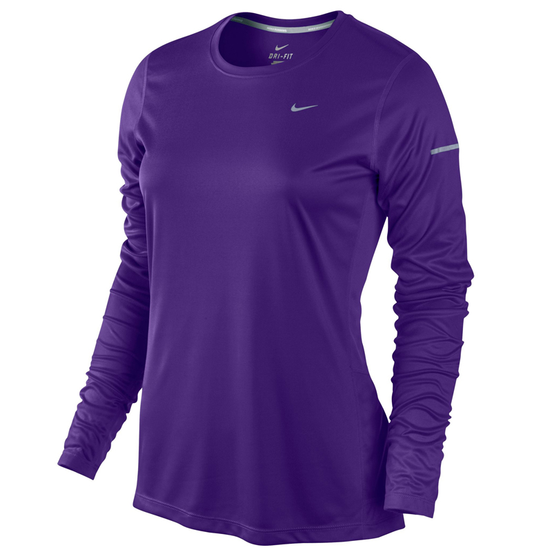 Nike lange mouw Miler paars dames – Dames