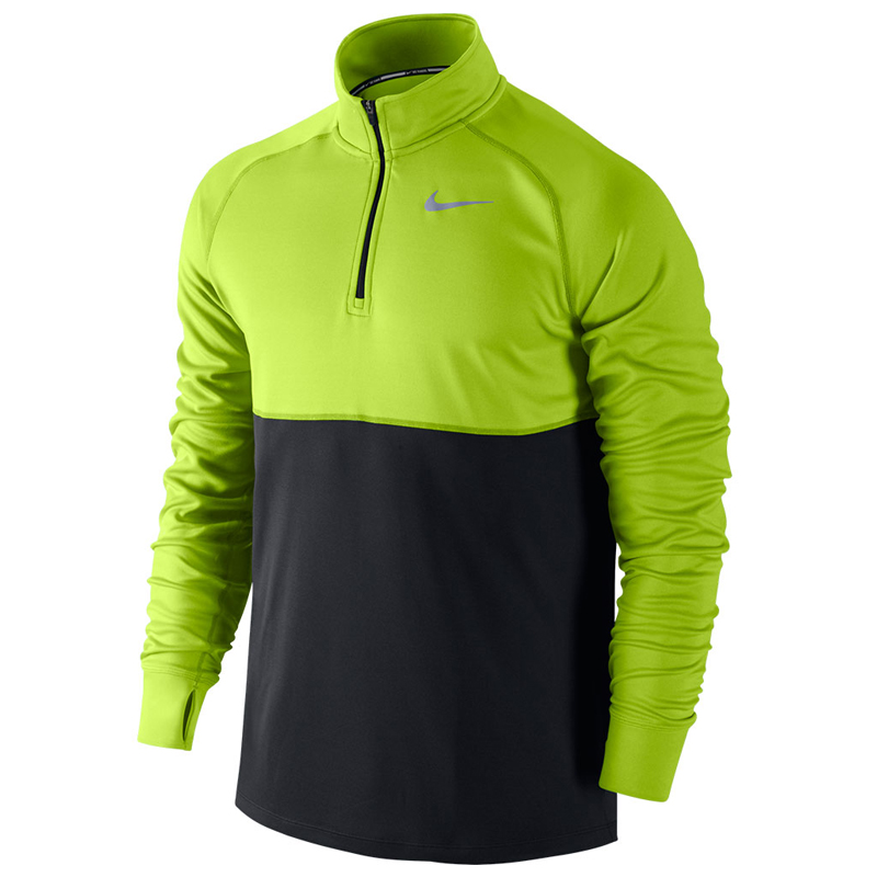 black and volt nike shirt