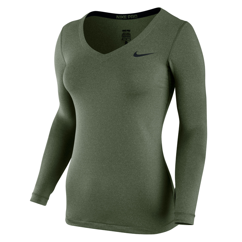 Ontwapening Milieuvriendelijk Wanorde Nike shirt lange mouw V-hals dark army dames kopen – Dames