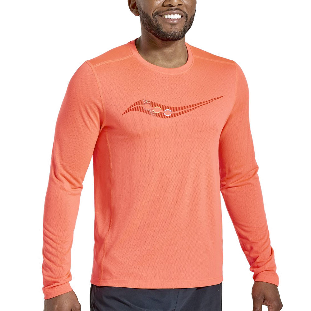 Saucony shirt lange mouw Stopwatch Graphic Heren (foto 1)