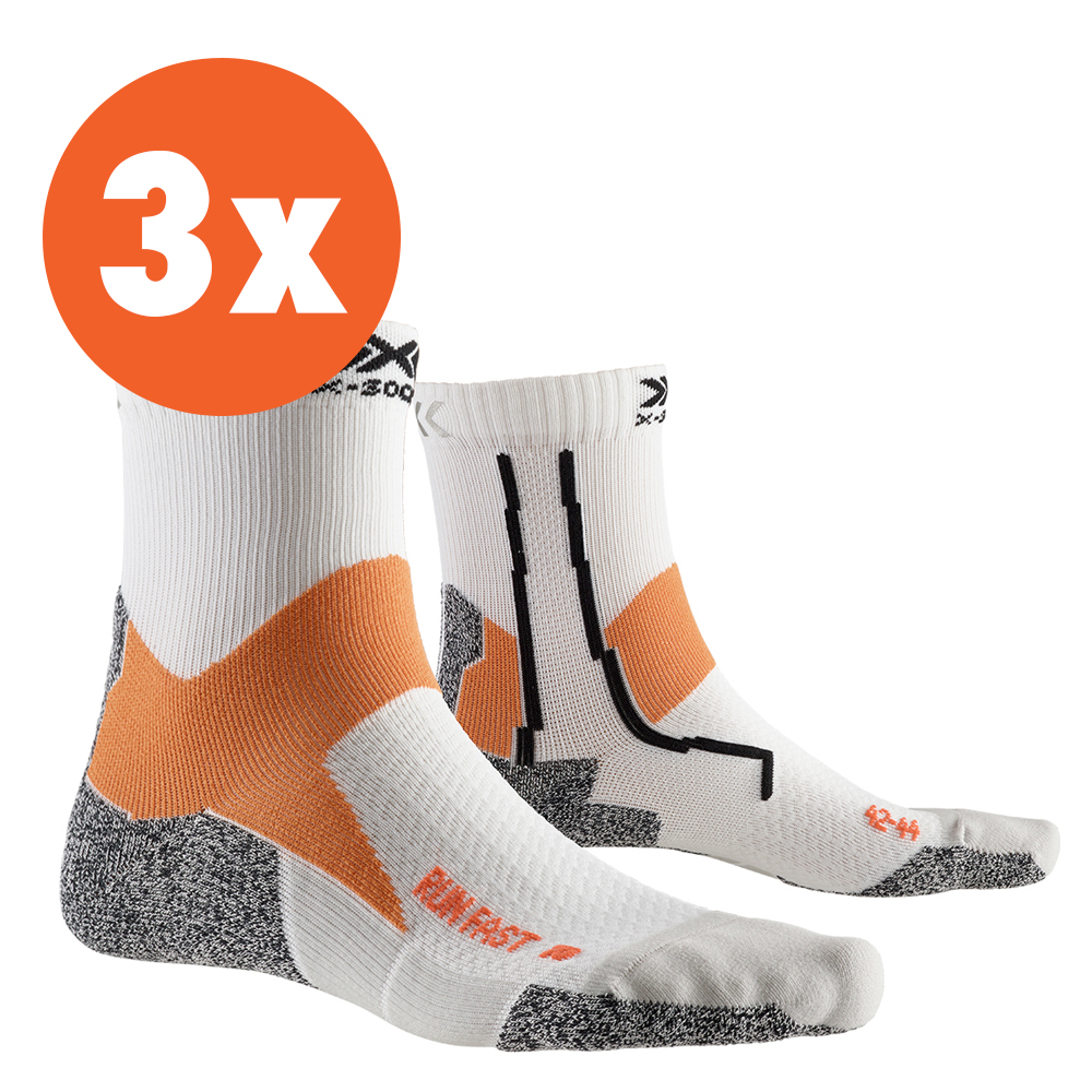 X-Socks Run Fast Wit 3 Paar (foto 1)