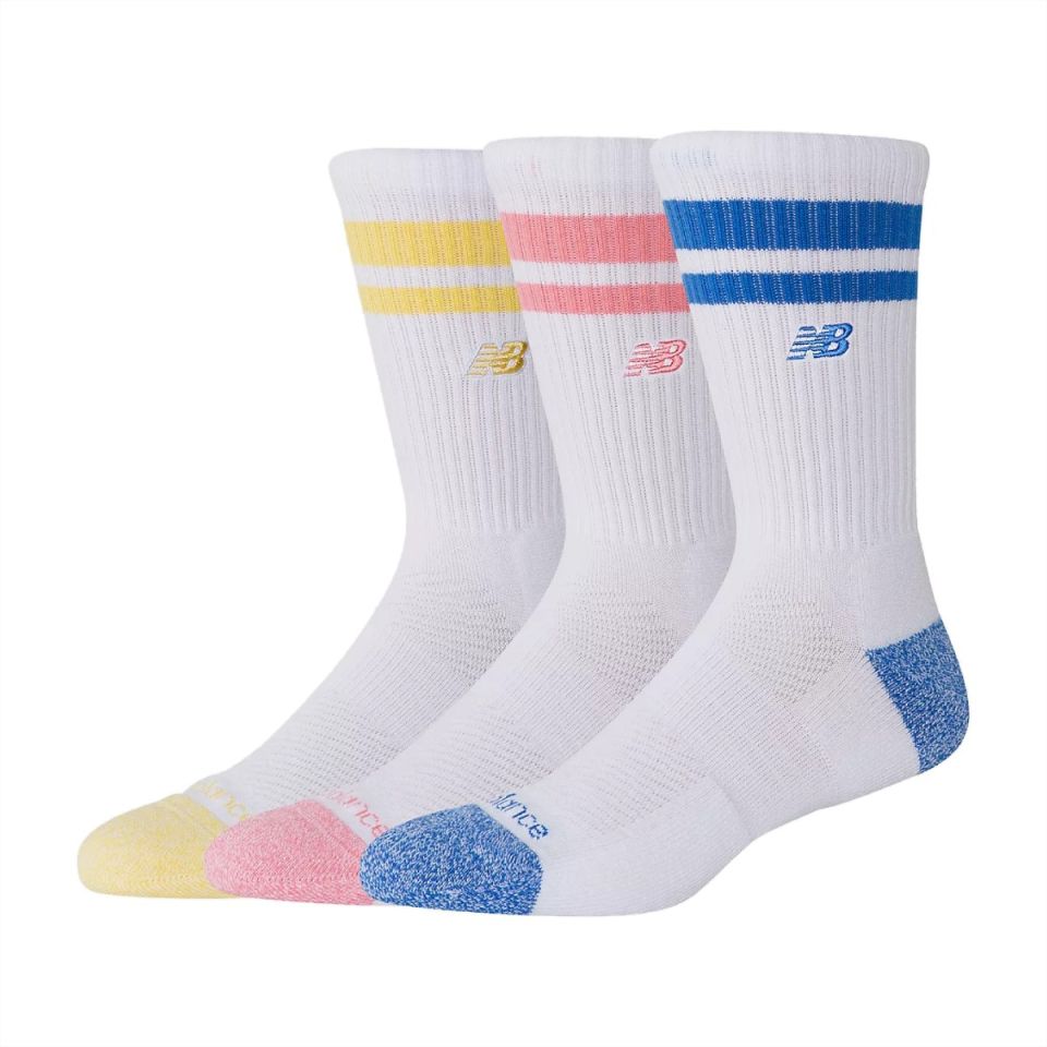 New Balance sokken Active Striped Crew 3-Pack (foto 1)
